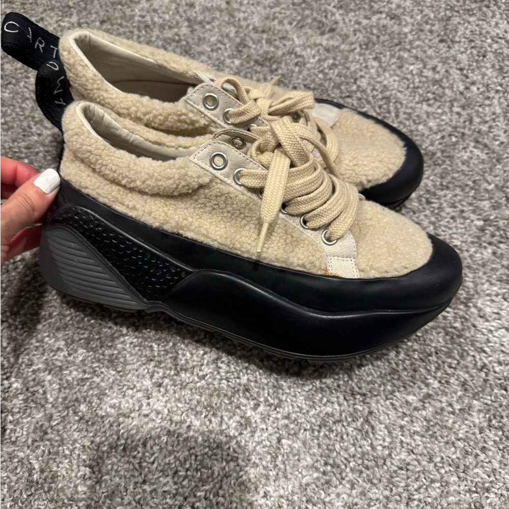 Stella McCartney Beige and Black Sneakers